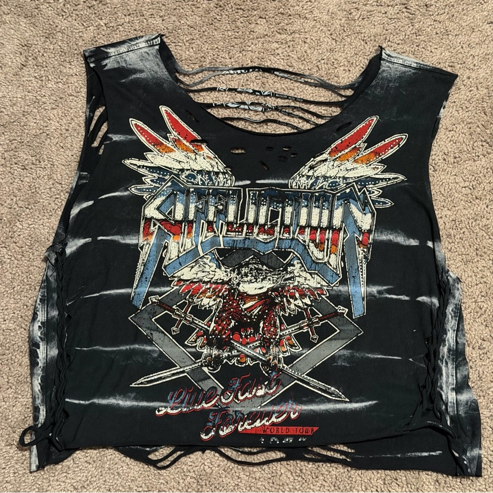 Affliction Destroyed Graphic Top